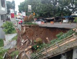 Sikapi Jalan Longsor di Jalan Sudirman, DPUTR Kota Sukabumi Segera Bangun TPT