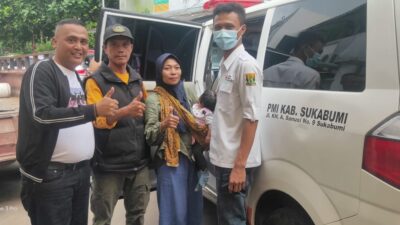 PMI Kab Sukabumi dan LSM Dampal Jurig Menjemput AGA, Balita 9 Bulan Yang Diserang Kelabang Saat Tidur