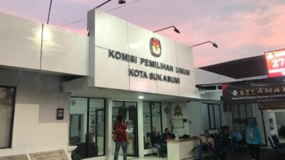 Kantor Komisi Pemilihan Umum (KPU) Kota Sukabumi, di Jalan Otto Iskandardinata nomor 175, Kelurahan Nanggeleng, Kecamatan Citamiang. Foto: Nuria Ariawan/HALOSMI.