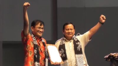 Budiman Sujatmiko dan Prabowo Subianto (Sumber : Istimewa)