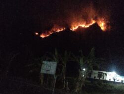 Gunung Jayanti Palabuhanratu Terbakar, Api Masih Menyala Hingga Malam