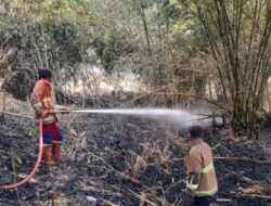 Gegara Membakar Sampah, Lahan Milik Pemkot Sukabumi di Citamiang Terbakar