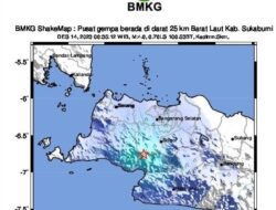BMKG Sebut Getaran Gempa Bermagnitudo 4.0 di Sukabumi Terasa Hingga Banten