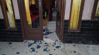 Teror Senjata Tajam di Rumah Ketua PPK Cibereum, Kaca dan Pintu Rusak