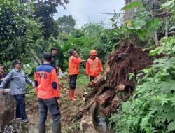 Tinjau Lokasi Terdampak Tanah Longsor di Gunungpuyuh, BPBD Kota Sukabumi: Tidak Ada Korban Jiwa