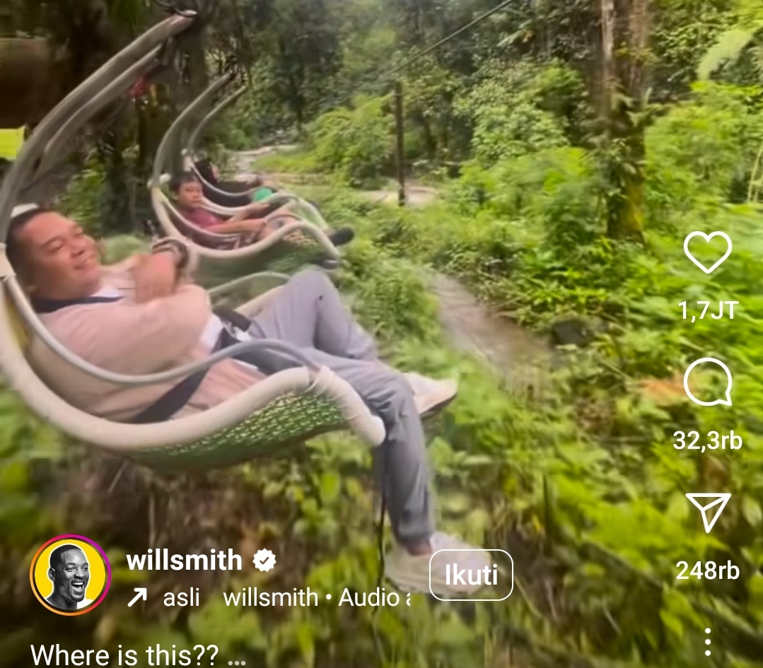 Tangkapan Layar Akun Instagram @Will Smith yang Merepost Keranjang Sultan Situgunung (Sumber : Istimewa)