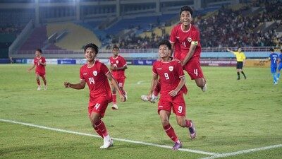 Timnas Indonesia U-16 berhasil mengalahkan Singapura dengan skor 3-0 pada Piala AFF U-16 2024 di Stadion Manahan, Solo, Jumat malam, 21 Juni 2024. Foto: PSSI.