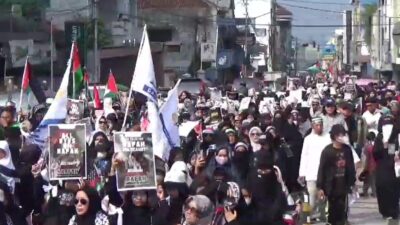 Ribuan Warga Sukabumi Long March Aksi Bela Palestina