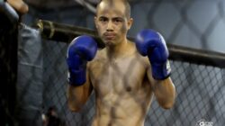 Petarung asal Sukabumi Doni Putra atau yang akrab disapa Bang Poki berhasil meraih juara pada kelas 60 kg pada ajang Mixed Martial Arts (MMA) Kapolres Cup 2024. FOTO: Darwin Sandy/HALOSMI.